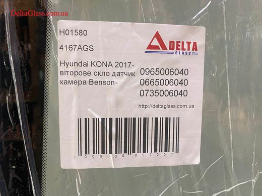 Hyundai KONA 2017- віторове скло датчик камера Benson-