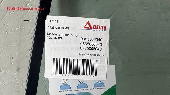 Mazda вітрове скло 323 85-86