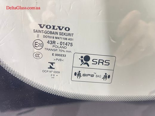 Volvo V90 2016- Лобове скло з датчиком та камерою, HUD